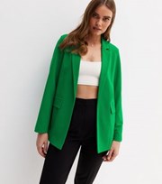 New Look Green Scuba Oversized Blazer